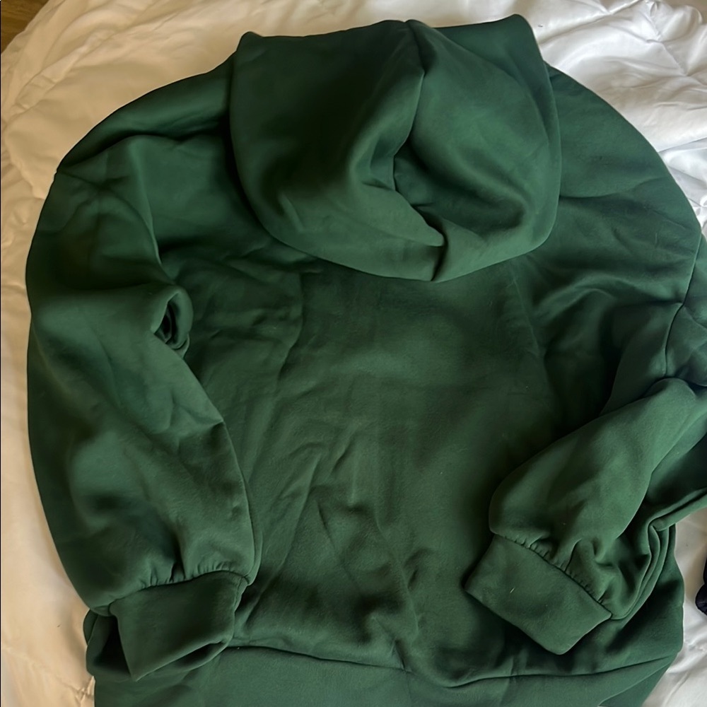 Woman’s Green Hoodie super comfy.